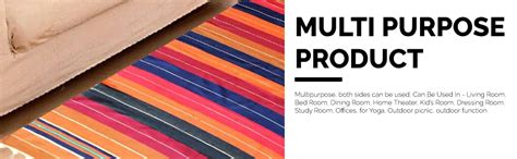 Buy AYUS Solapuri Cotton Carpet Galicha Rug Dari Satranji (Multicolour ...