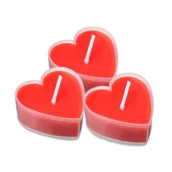 Festiko® 10 Pcs Heart Shaped Scented Candles, Sweet Romantic Love Heart ...