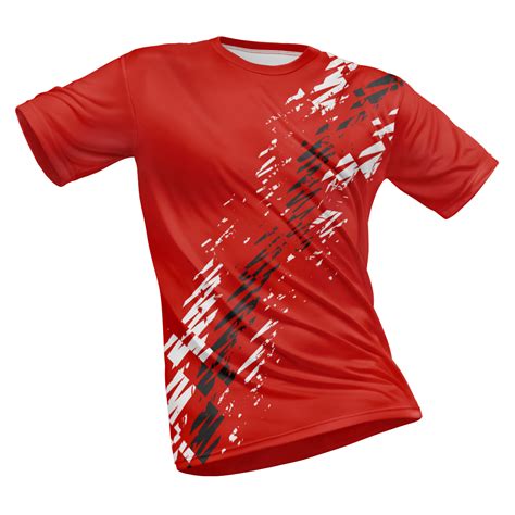 Polyester Half Sleeve Jersey with Round Collar and All Over Digital Pr ...