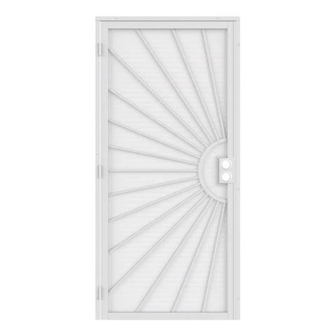 Gatehouse Sunset 32-in x 81-in White Steel Surface Mount Universal ...