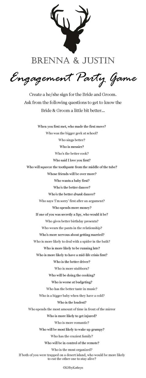 engagement party questions
