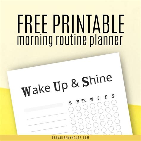 Image result for Morning Routine Printable PDF