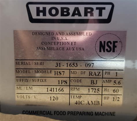 2023 HOBART HS7-1PS HEAVY DUTY COMMERCIAL ELECTRIC MEAT CHEESE SLICER W ...