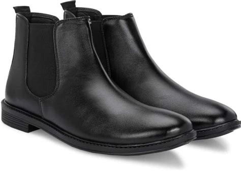 MEGPAR Black Synthetic Leather Lightweight Comfortable Trendy Outdoor ...