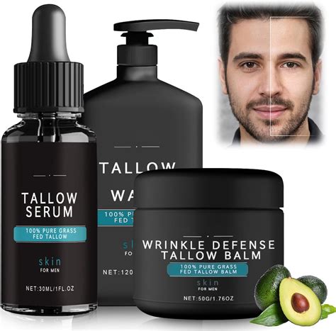 Amazon.com: Wrinkle Defense Tallow Balm, Skin Care for Men, Mens Face ...