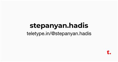@stepanyan.hadis — Teletype