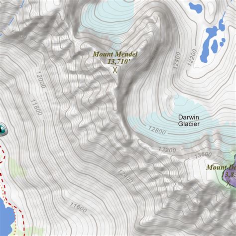 Mount Darwin, California 7.5 Minute Topographic Map by Apogee Mapping, Inc. | Avenza Maps
