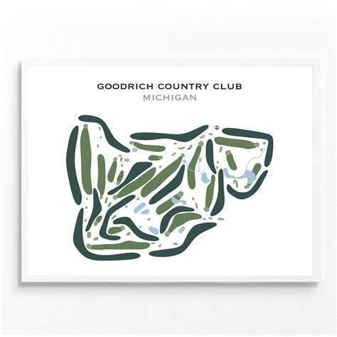 Goodrich Country Club, MI | Golf Course Map, Golf Map, Golfer Gift for ...