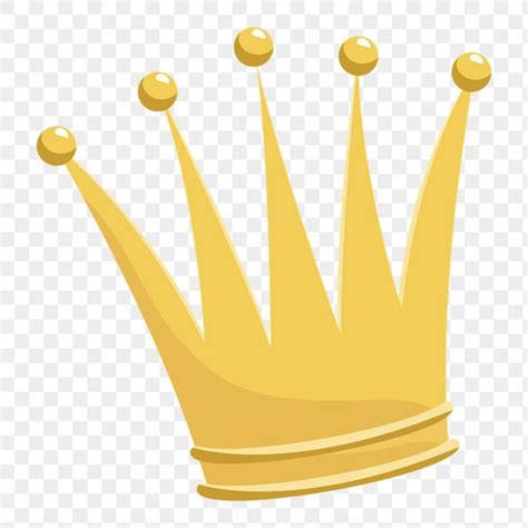 Cartoon Crown Illustration Sticker | Transparent Background
