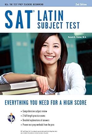 Buy Sat Latin Subject Test: Testware Edition (REA Test Preps) Book ...