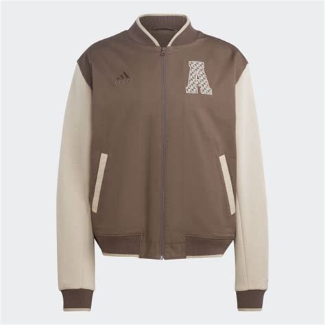 adidas ALL SZN Logomania Collegiate Jacket - Brown | Unisex Lifestyle ...