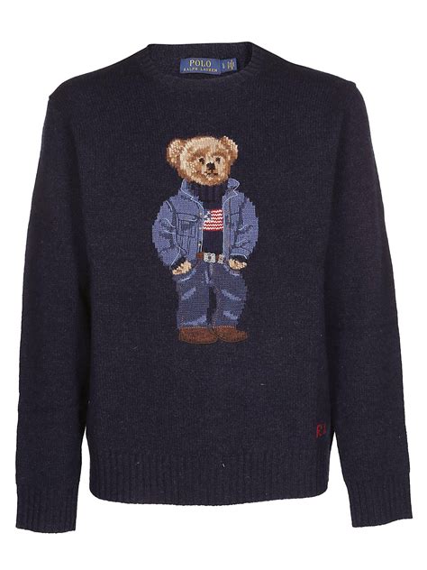 Polo Ralph Lauren Iconic Polo Bear Wool Sweater In Navy | ModeSens ...