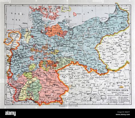 Germany map 1900 hi-res stock photography and images - Alamy