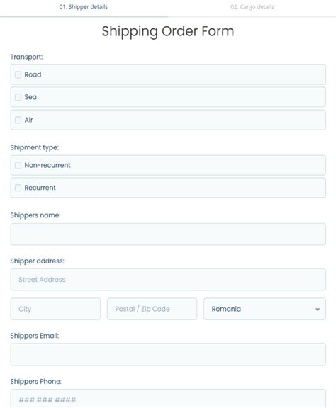 Image result for Shipping Order Form