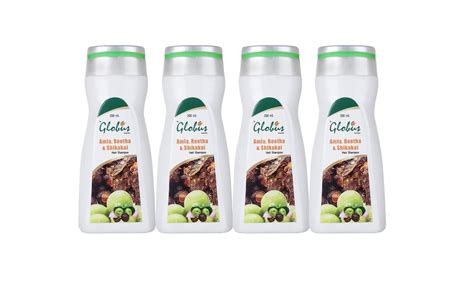 Buy Globus Remedies Amla Reetha Shikakai Hair Shampoo, 200 ml (Pack of ...