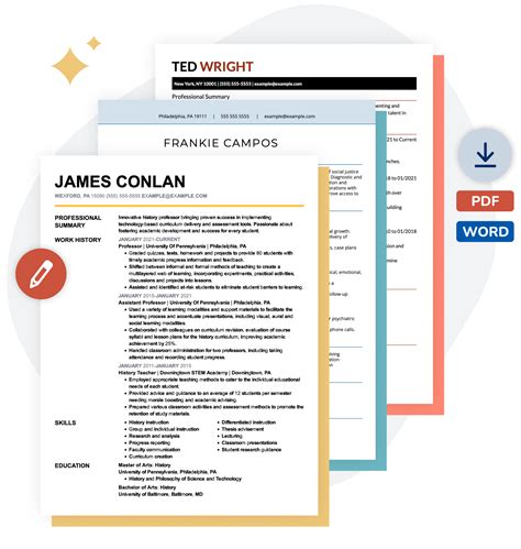 Image result for Work Resume Examples