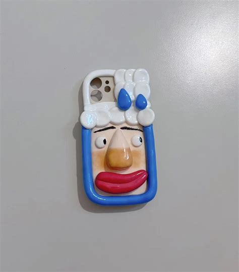 Big Face Ugly Cartoon Character Custom Ultralight Clay Fun Phone Case ...