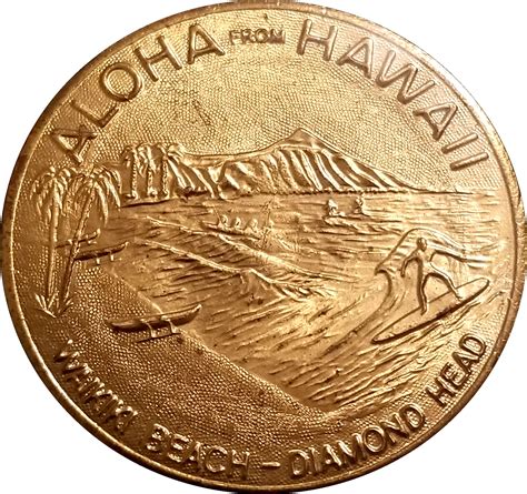 Hawaii Dollar (Honolulu; Waikiki Beach - Diamond Head) - * Tokens ...