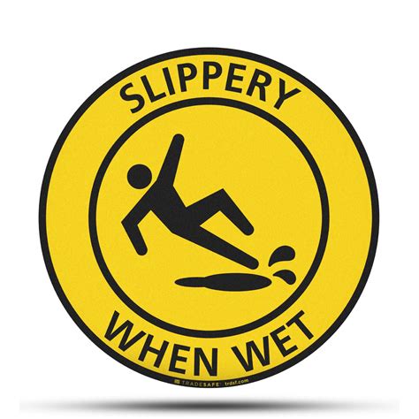 Slippery When Wet Signs - Anti-Slip Floor Sticker | TRADESAFE
