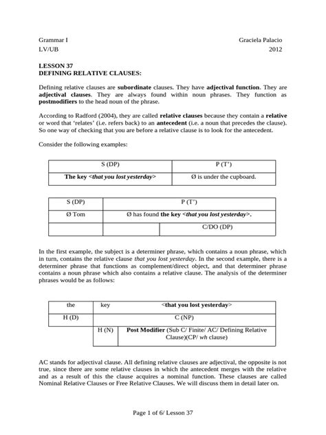 Image result for Defining Relative Clauses