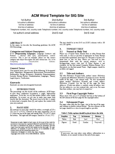 Image result for ACM Format Sample Paper PDF