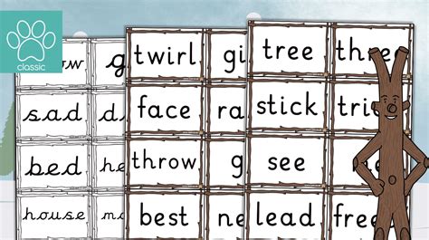 Teacher's Pet » Twig Man Rhyming Snap Word Cards