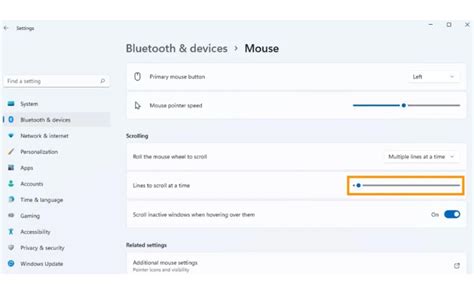 Image result for Mouse Scroll Settings Windows 11