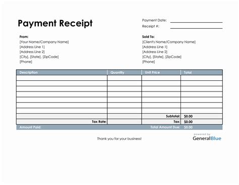 Top 38+ Excel Receipt Templates Csv - Great Research