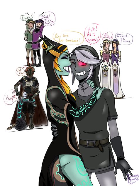 Midna and Dark Link hug | Hug, Dark, Legend of zelda midna