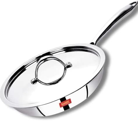 Buy Hawkins 20 cm Frying Pan, Triply Stainless Steel Fry Pan with Glass ...