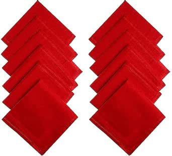 Buy AVIKAR Cotton Handkerchiefs Hanky For Men Premium Collection RED ...