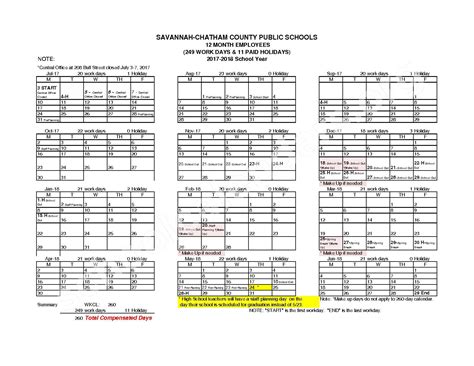 Chatham County School District Calendars – Savannah, GA