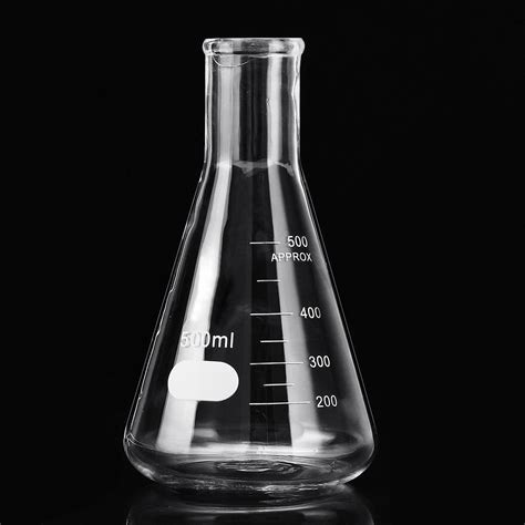 5pcs 500ml Erlenmeyer Glass Bottle Laboratory Borosilicate Glassware ...