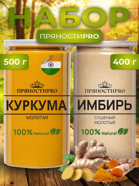 Набор Имбирь молотый 400 г + Куркума молотая 500 г купить на OZON по ...