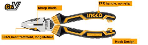 INGCO 3 Pcs High Leverage Pliers Set, Cr-V | Black Finish and Polish ...