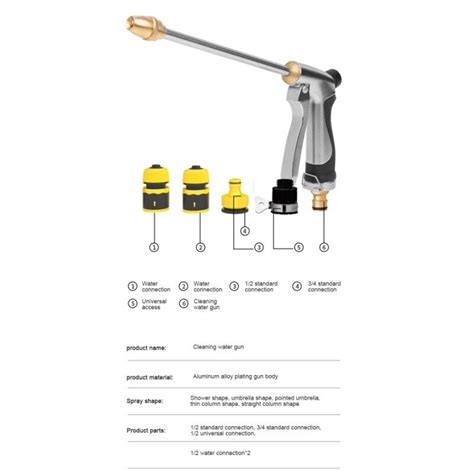 Buy Car Washing Sprayer Kits Set High Pressure Sprayer Cleaning Water ...