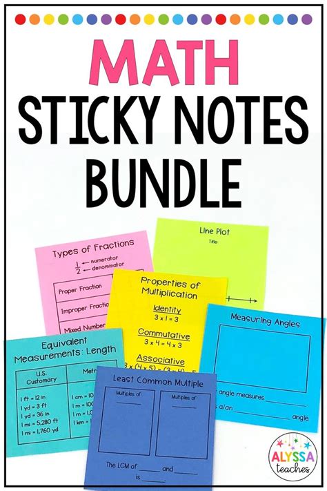 Image result for Math Sticky Notes