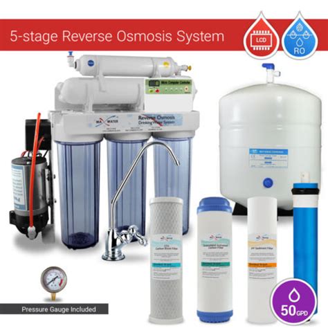 Buy 5 Stage Reverse Osmosis System with Booster Pump & Micro Computer ...