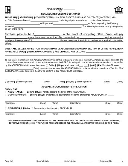 Image result for MiRealSource General Addendum Amendment Form