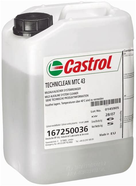 7950 4005 Castrol | Castrol Techniclean MTC 43 Machine Tool Cleaner 5 L ...