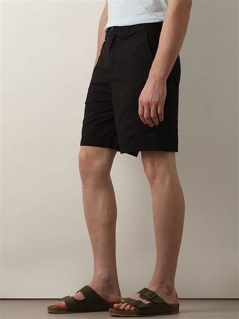 Buy Black Mid Rise Cargo Shorts for Men Online