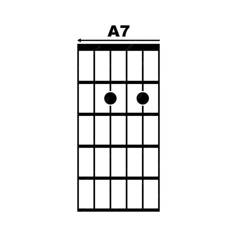 Premium Vector | A7 guitar chord icon