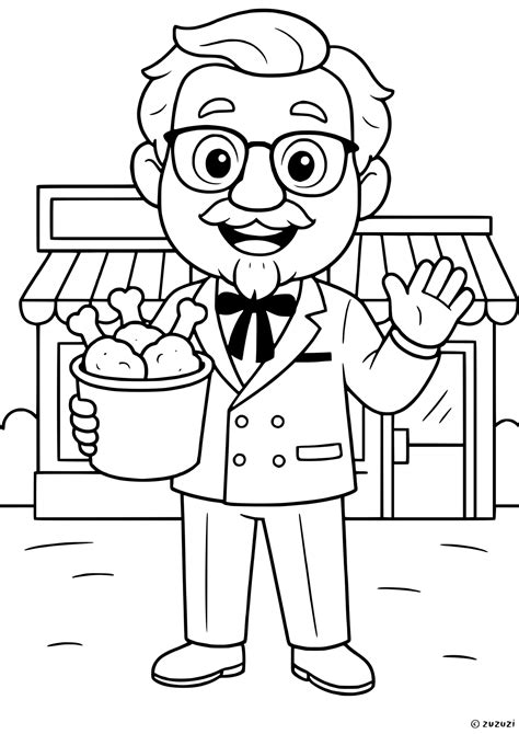 Image result for Colonel Sanders Coloring Page