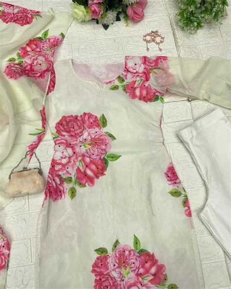 Gorgeous Digital Print White Color Salwar Suit - Clothsvilla