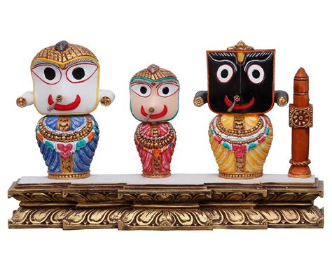 Buy SrI Krishna CULTURE Polyresin and Marble Jagannath Swami Idol, 10 ...