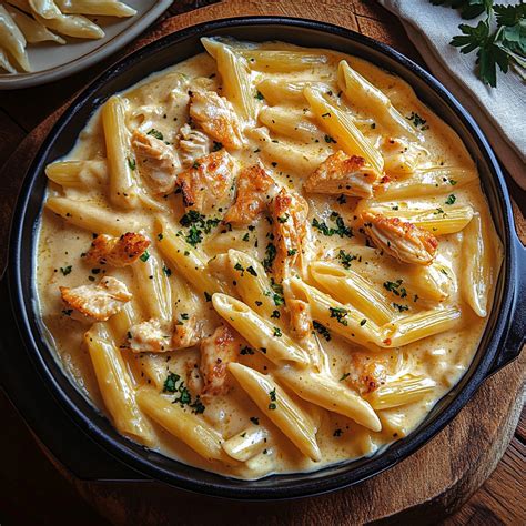 Buffalo Chicken Alfredo Penne | My Savory Twist