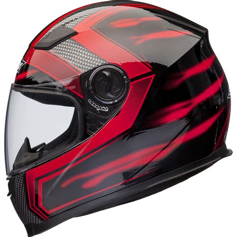 Shox Sniper Skar Red Motorcycle Helmet Full Face Scooter Motorbike ...