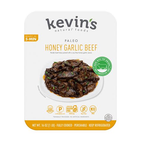 Kevin's Natural Foods Honey Garlic Beef Regular Meal Kit, Fully Cooked ...