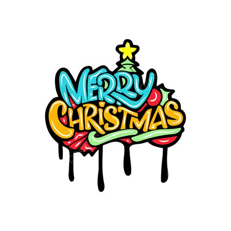 Merry Christmas Graffiti Lettering Vector, Merry, Christmas, Lettering ...