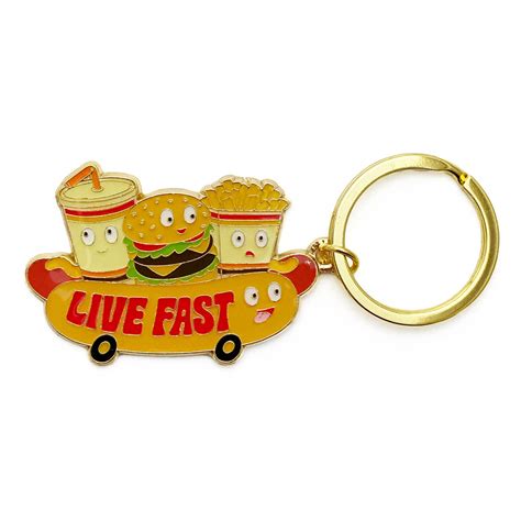 Live Fast Keychain – Parchment Paper